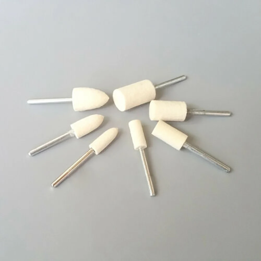 

12pcs Wool Felt Polishing Burrs Point Wheel Bob 2.35/3mm Shank for Jewelry Rotary