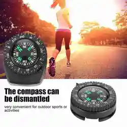 Mini Watch Strap Button Removable Compass Survival Mini Pocket Compass Outdoor Hiking Camping Accessories