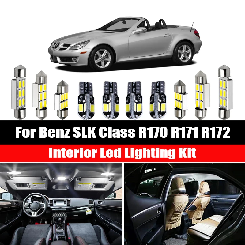 For Mercedes Benz SLK Class R170 R171 R172 1996-2015 Canbus Interior LED Bulbs Vehicle Indoor Dome Map Light Kit Car Accessories