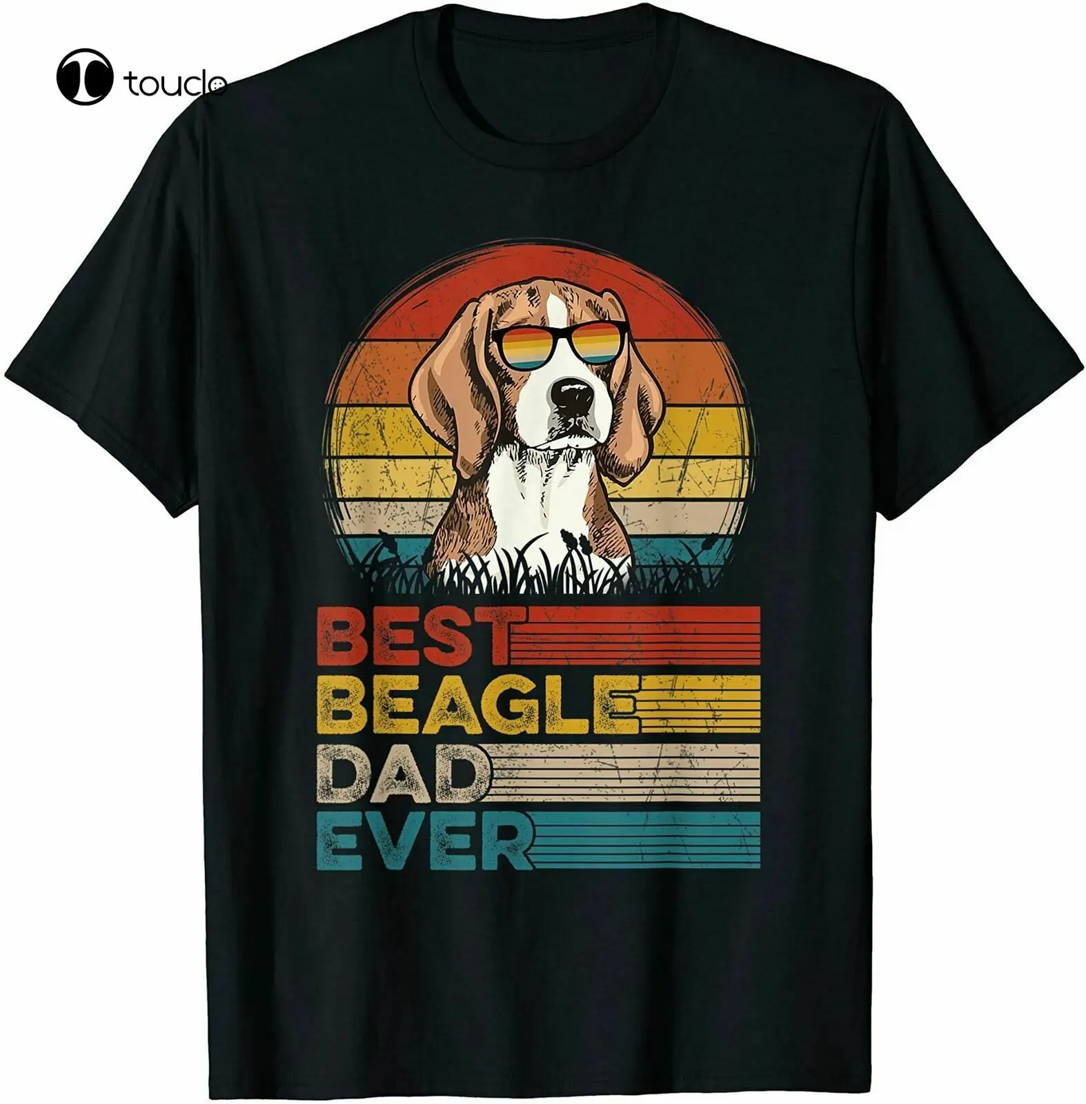 Dog Vintage Best Beagle Dad Ever Gifts Lover T-Shirts Men'S Cotton