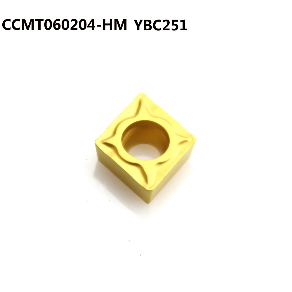 10 шт. CCMT060204 CCMT09T308 HM YBC251 YBC252 высококачественные карбидные лезвия внутреннее отверстие сверлильный инструмент для стали