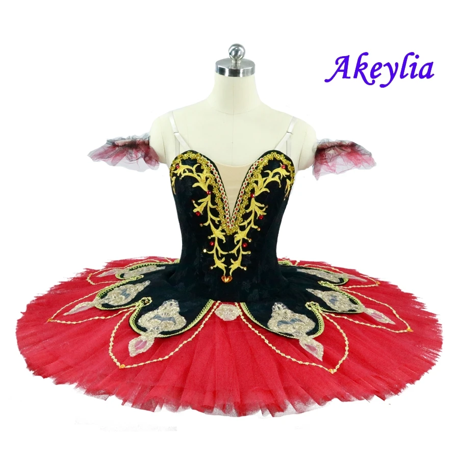 

Don Quixote Professional Ballet Tutu Black Red La Esmeralda Adult Women Professional Tutus Kids Pancake Tutus for Competitions