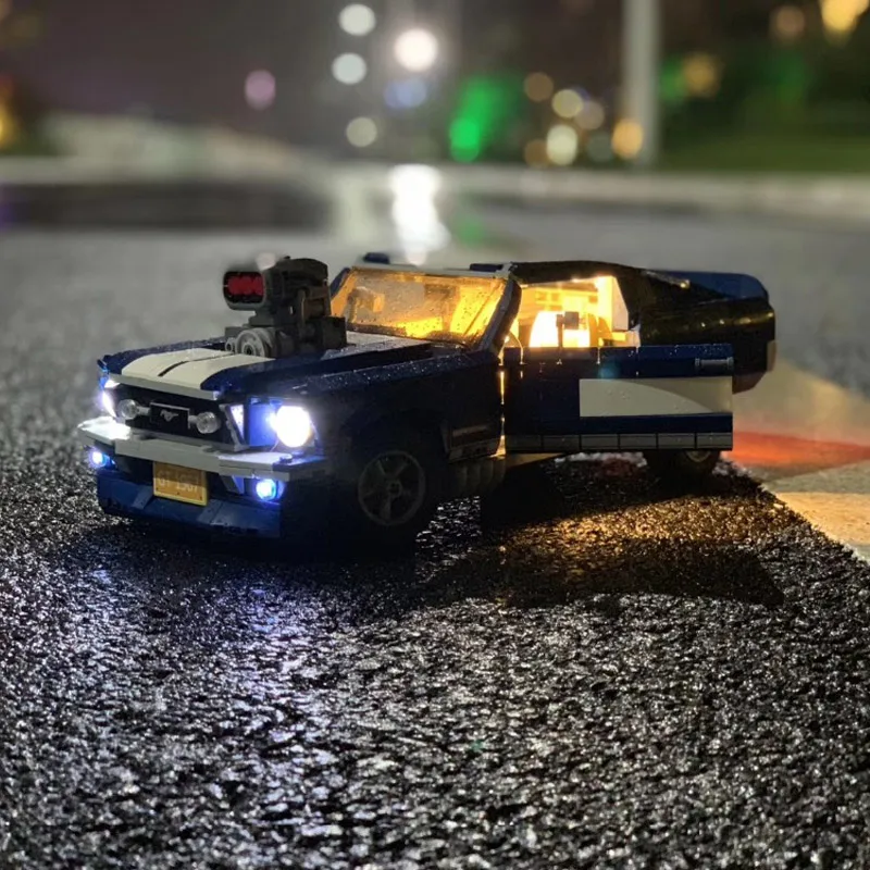 (Only light) LED Light For Creative Ford Mustang GT500 1967 1960 Building Blocks Kit Bricks Classic Model Toys Kids 10265 21047