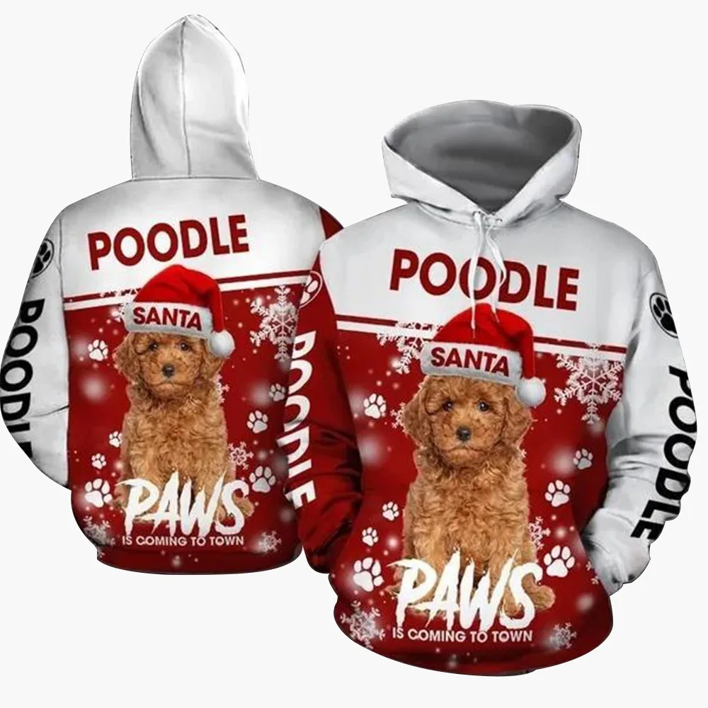 HX Golden Retriever Hoodies Men 3D Graphic Paws Christmas Hoodie Animals Pullovers Coat Sweatshirts Harajuku Men Clothing