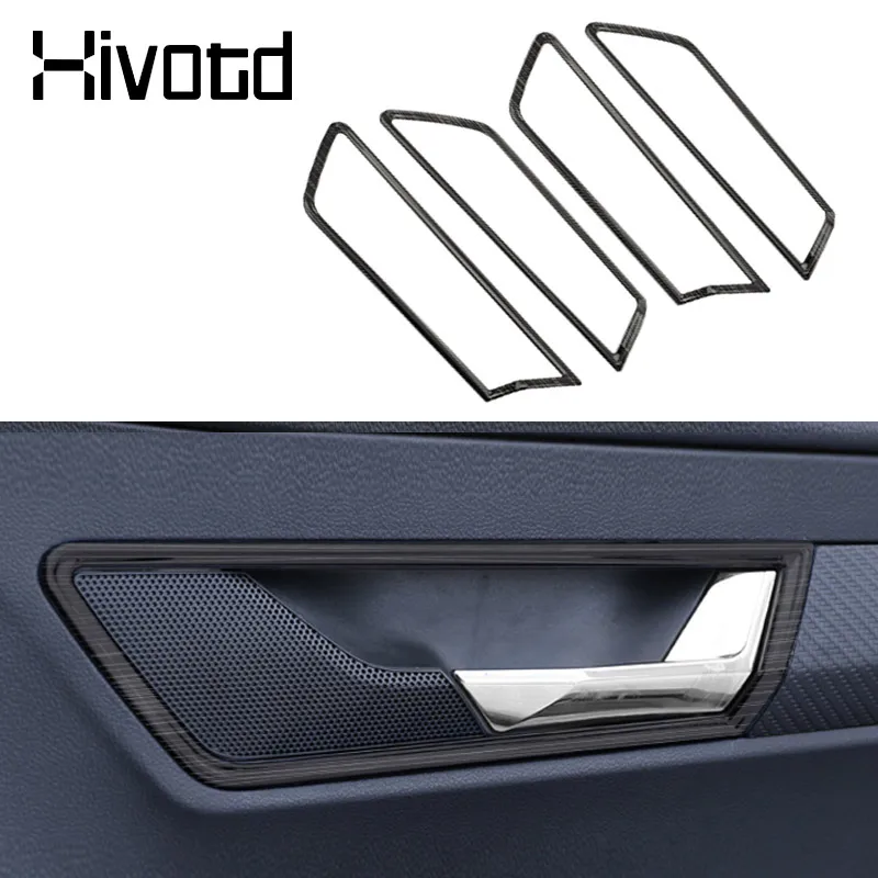 Hivotd For Skoda Karoq 2023 2024 Accessories Interior Door Handle Bowl Trim Sticker Cover Stainless Steel Molding Set Styling