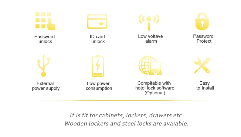 Fabrik Direkt Verkäufe Induktion ID Sauna Sperren Intelligente Bad Zentrum Tür Schrank Locker Code Lock – Detail 2