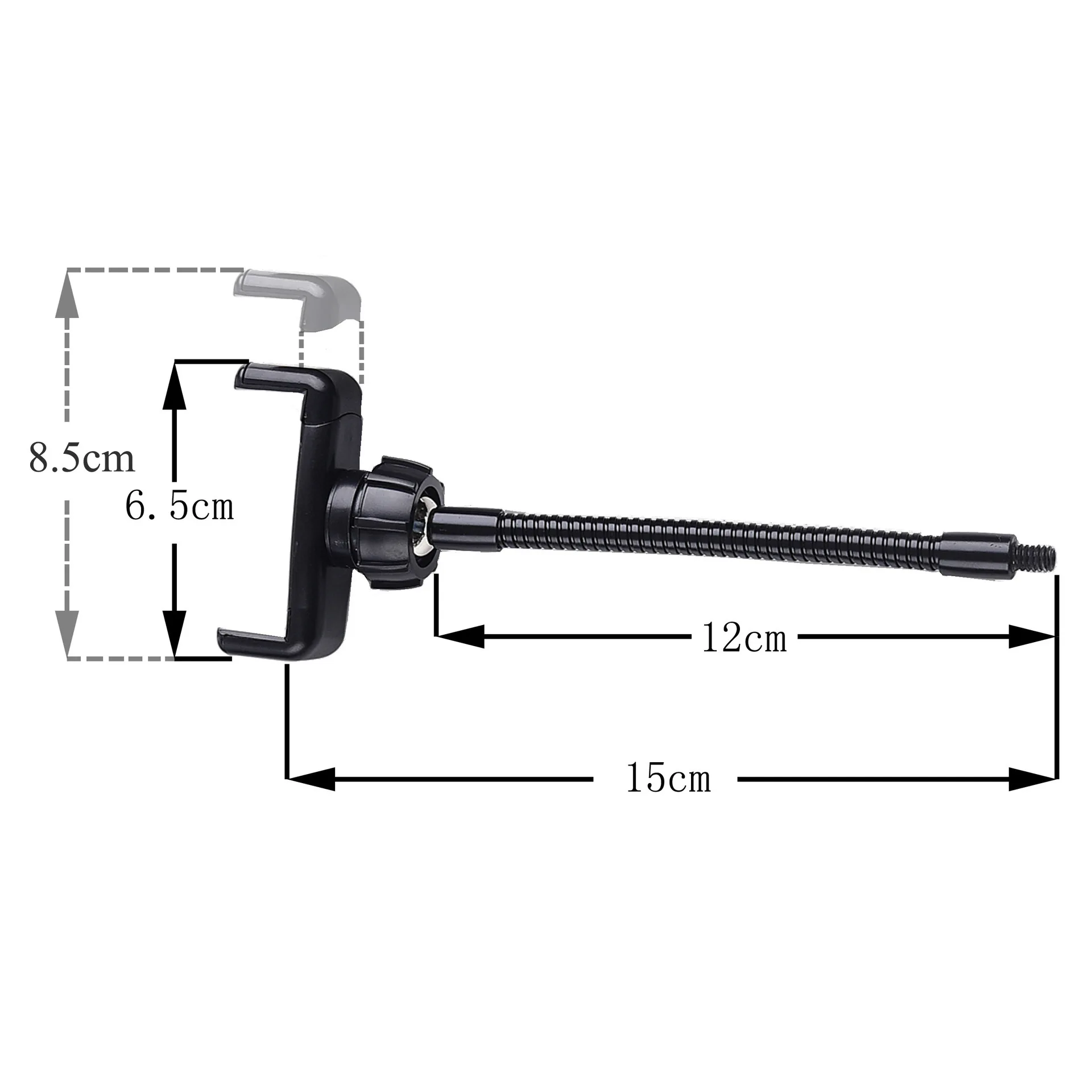 ユニバーサルフレキシブルモバイルイヤホンホルダー360調整可能な角度スタンド1/4スクリューホースハンドリングライト三脚