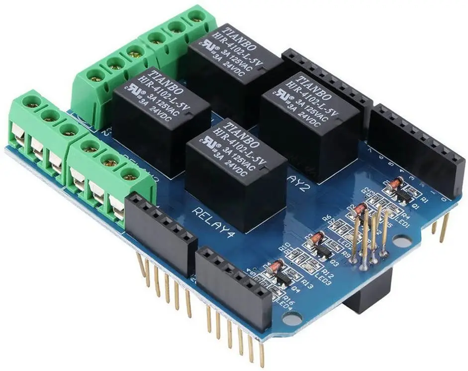 5V 4 Channel Relay Shield for UNO R3 Relay Shield Four Channel Relay Shield for UNO R3