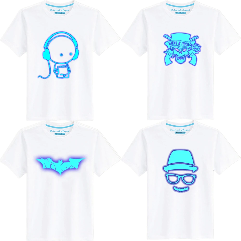 

Game Harajuku Luminous T Shirt Children Funny Summer T-shirt For Boys Girls Kids Clothing Short Sleeve Cartoon Cotton Tops 3-15Y