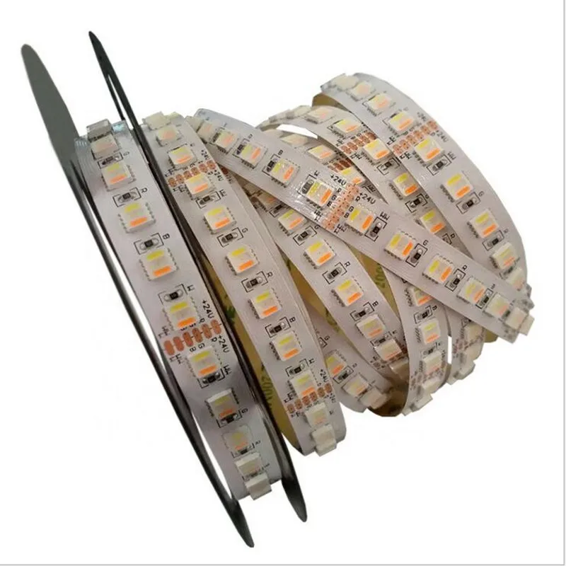 5M Decorative LED Strip Light 5050 RGBWW 96LEDs/m RGB+CCT 5 IN1 SMD 36W RGB+White+Warm White RGBWW LED Flexible Tape 12MM DC24V