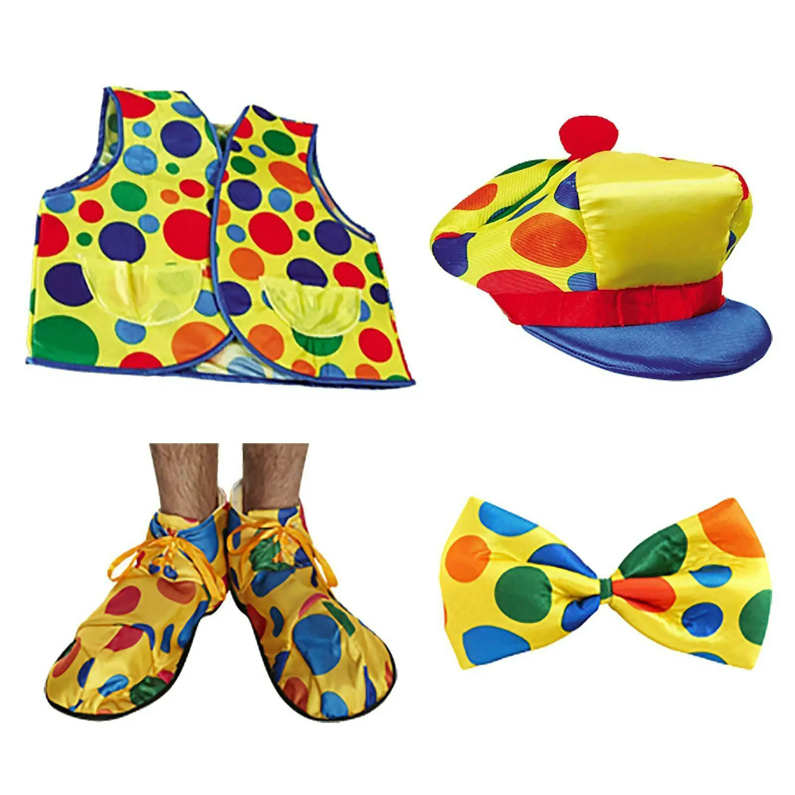 Halloween Clowns Jurk Kostuums Cosplay Kostuums Nieuwe Jaar Kerst Clown Show Vakantie Kostuum Handschoenen Dropshipping