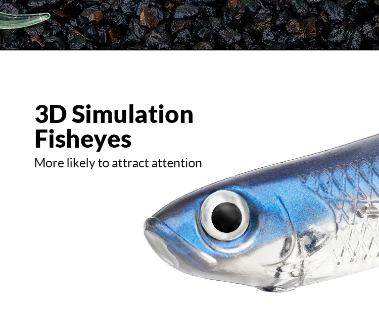 5pcs/6pcs Silicone Soft Lures 80mm 100mm Artificial Fishing Soft Lures Grub Tail Shad Swimbait Rubber Fishing Baits For Bass