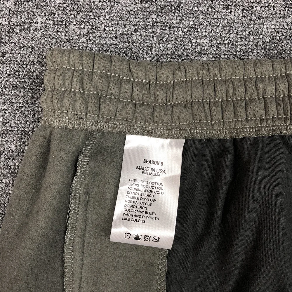 Oversized SEASON 6 Shorts Men Women High Street Washed Solid Burr Kanye West Shorts Summer Season Series Tag Make Old Breeches 5