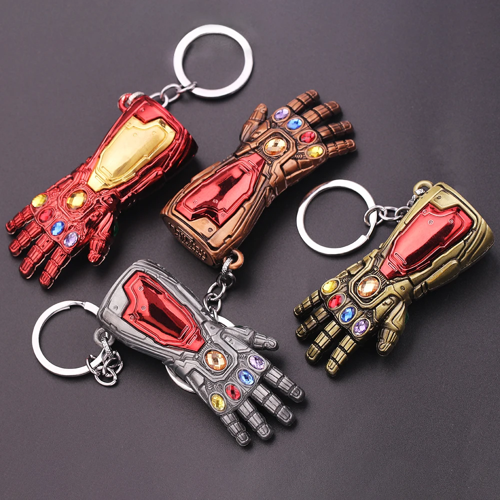 Marvel Avengers keychain Infinity Thanos Gauntlet Glove Keychain Move Key Ring For Gift Chaveiro Key chain Jewelry Porte Clef