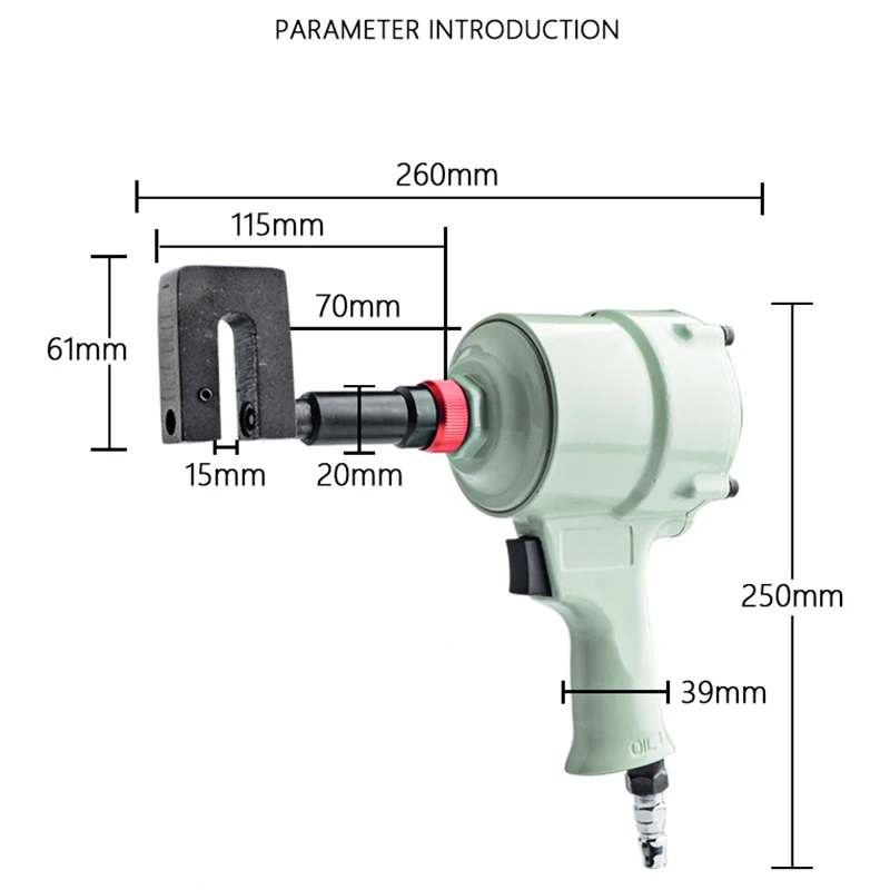 Imagem -03 - Puncher Pneumático Poderoso do Metal Palavra Luminosa Ferramentas Elétricas do Ilhó Máquina de Perfuração Máquina de Perfuração Propaganda dos ss Mm8 mm