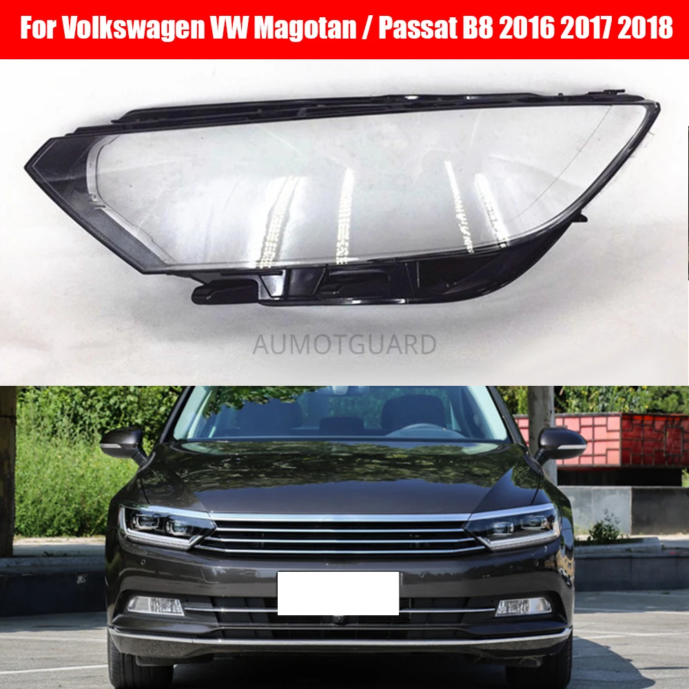 

Headlamp Lens For Volkswagen VW Magotan / Passat B8 2016 2017 2018 Car Headlight Headlamp Clear Lens Auto Shell Cover