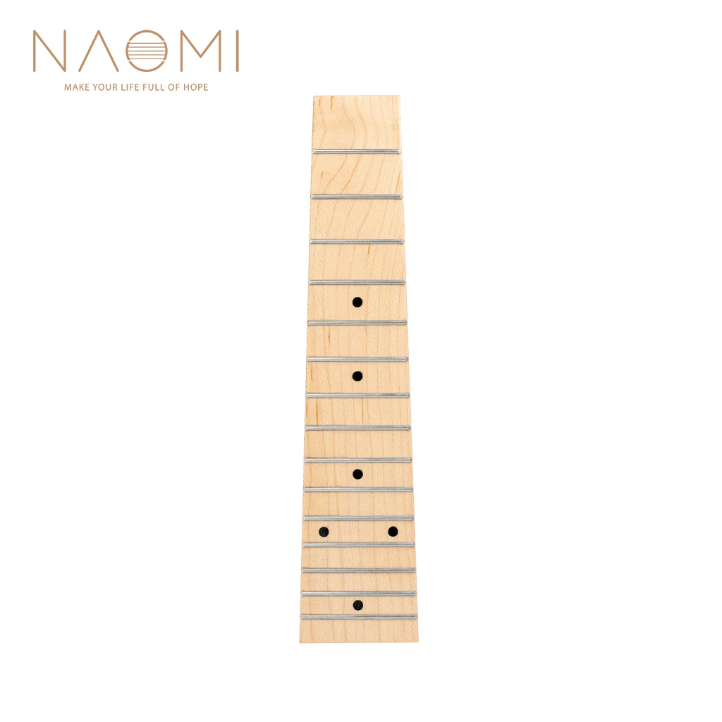 

NAOMI 21'' Ukulele Fretboard Maple Wood 15 Frets Fingerboard With Black Dots Inlay For 21 Inch Uke