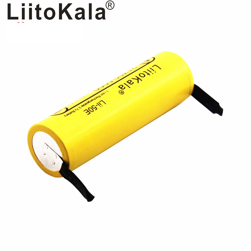 Liitokala Lii-50E 21700 5000 mah li-ni bateria 3.7 v 40a para alta descarga mod/kit 3.7 v 15a moc + diy nicke