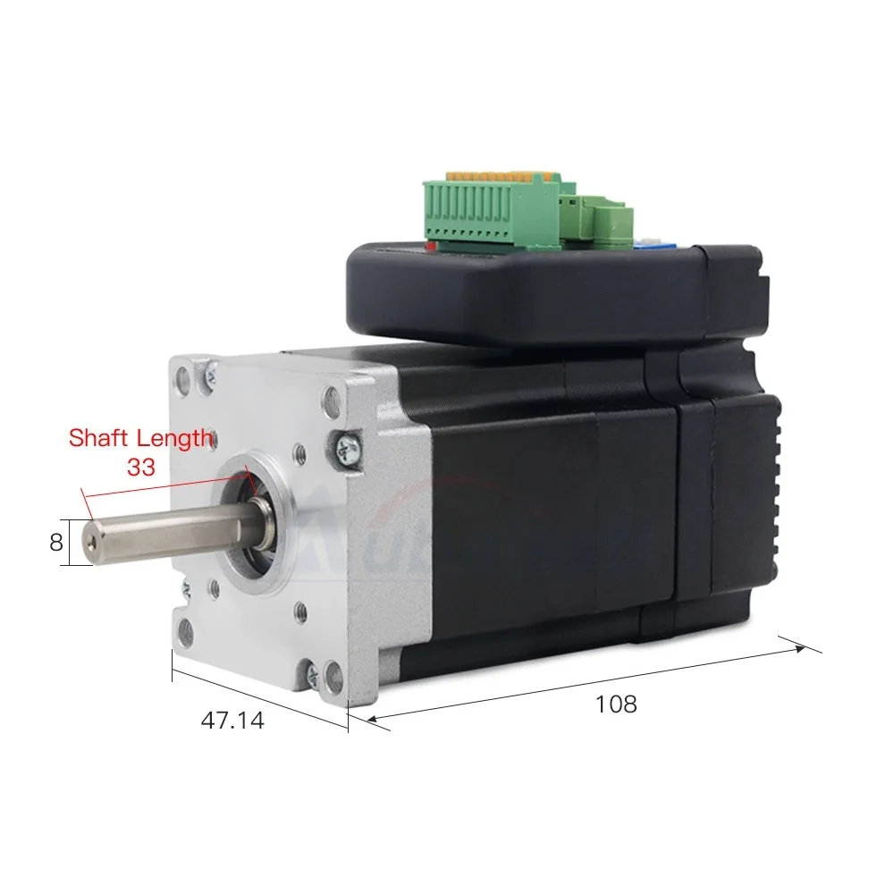 JMC 100W Nema 23 AC Integrated Servo Motor 0.29N.m 3000RPM 3.5A 36VDC Mini Servo Motor & Driver 57x76mm for CNC Machine Kits