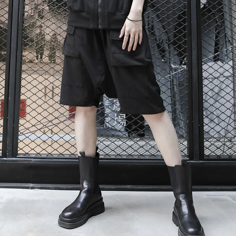 Dames Korte Mouw Zomer Nieuwe Classic Dark Stiksels Ontwerp Hip Hop Straat Punk Losse Casual Oversized Shorts