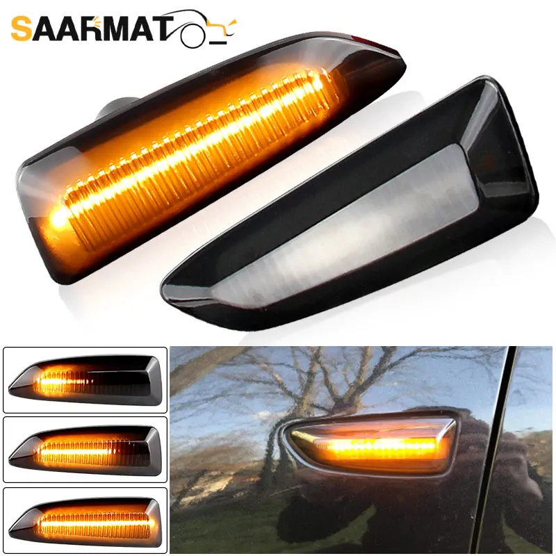 For Opel For Vauxhall Astra J K Crossland X Grandland Insignia B Zafira C LED Dynamic Turn Signal Light Side Fender Marker Lamp