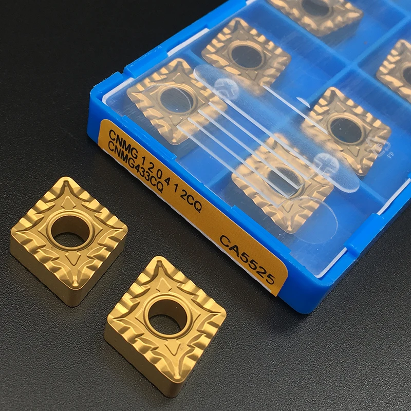 100% Nguyên Bản 10 Chiếc CNMG120412 CQ CA5525 Cho Thép Không Gỉ Chất Lượng Gia Công Dụng Cụ Xoay Carbide Miếng Tiện Dụng Cụ