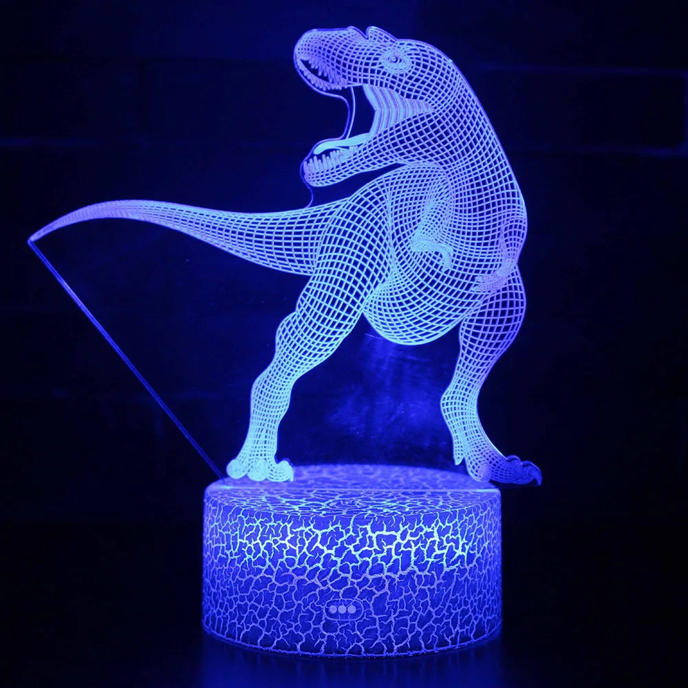 

USB LED Decoration Home Children's Room Bedside Night Light dinosaur Decoration Light Acrylic Board 4mm 6mm (Without Base)
