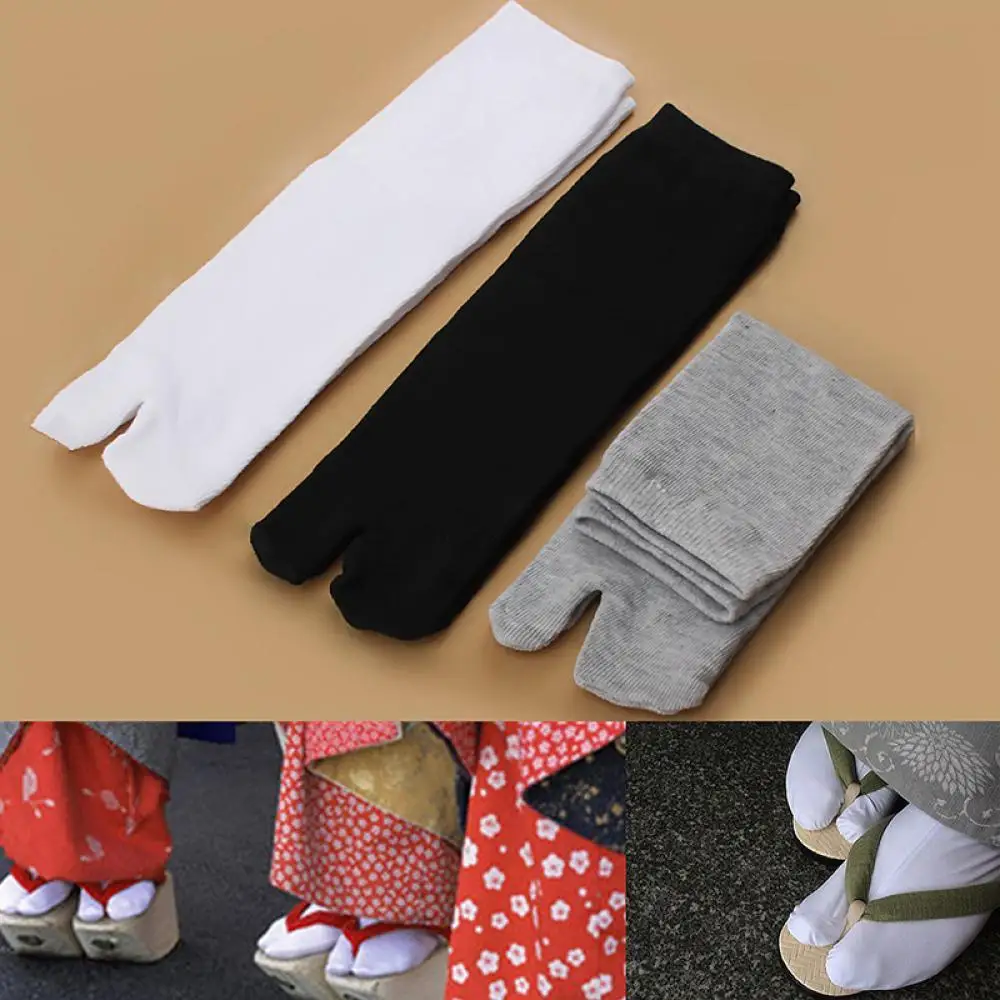 1 paar Atmungs Zwei Finger Socken Praktische Unisex Japanischen Kimono Flip Flop Sandale Split Toe Tabi Ninja Geta Socken