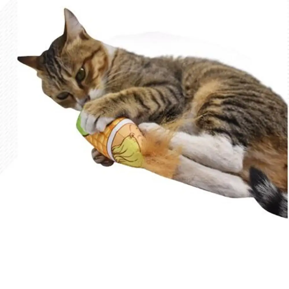 Corn Pillow Cat Fun Grinding Catnip Teething Toys Interactive Plush Chewing Vocal Toy Kitten Bite Molar Clean Teeth Training Toy