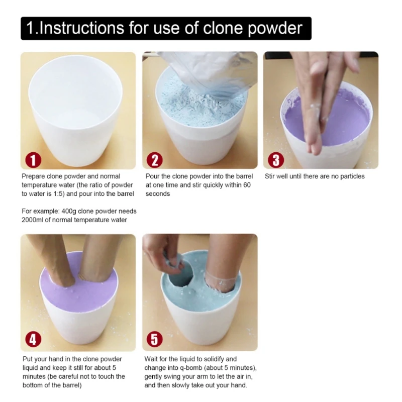 4 Optional Specification Plaster Powder Three-dimensional Hand and Foot Model Powder Kit