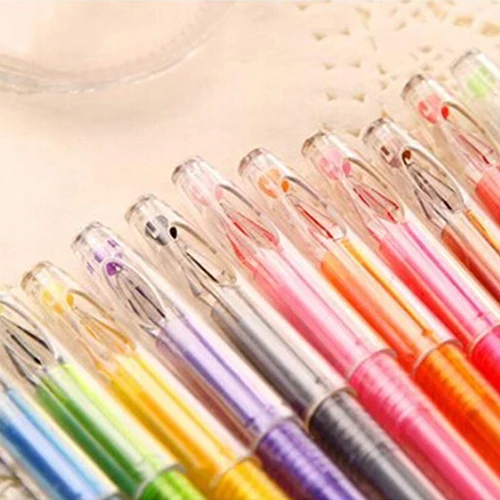 12 색 학생 만화 프레시 스타 컬러 귀여운 젤 펜 세트, 공부 문구