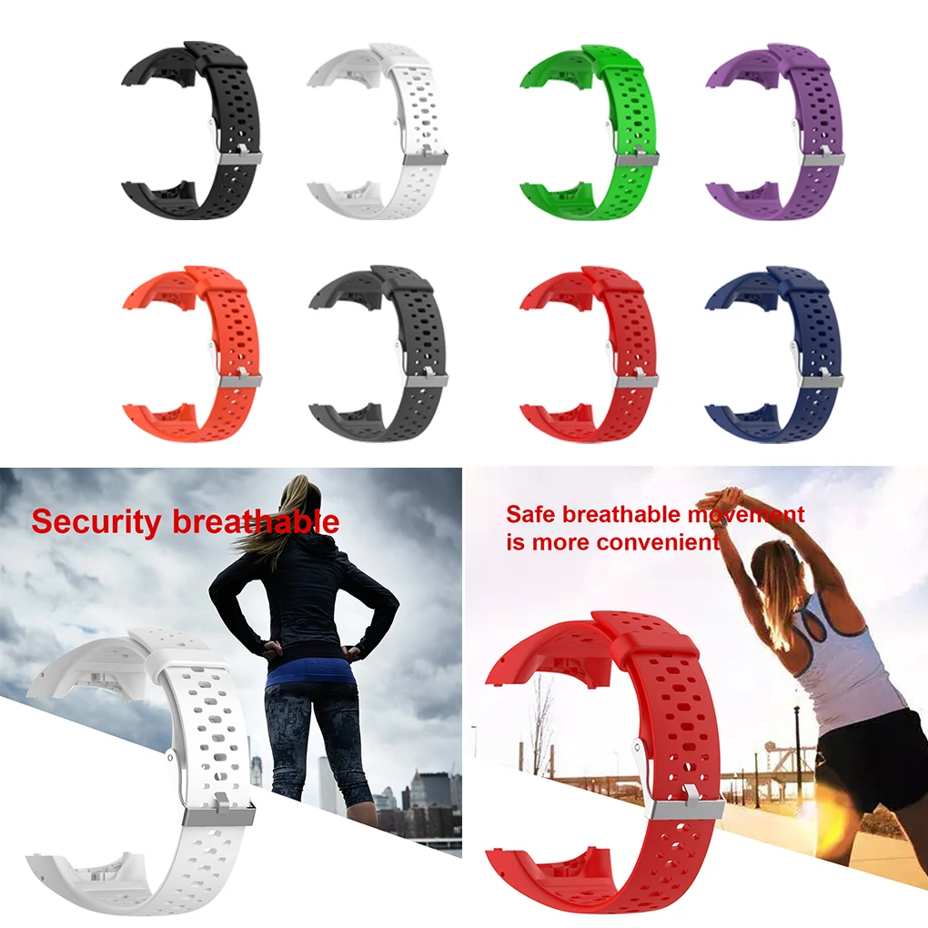 Correa de reloj inteligente para M400 M430, pulsera de silicona transpirable con GPS, repuesto para Polar M400 M430