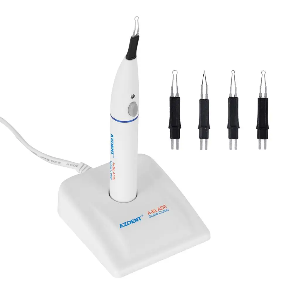 Azdent dental sem fio gutta percha dente cortador de goma com 4 dicas