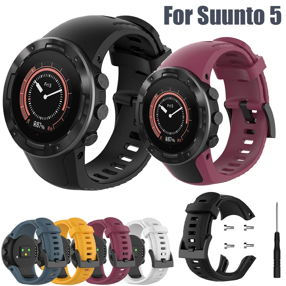 HeroIand-Bracelet de rechange en silicone pour montre intelligente Suunto 5, accessoires de sport de plein air, bracelet de montre, dragonne, bracelet, ceinture