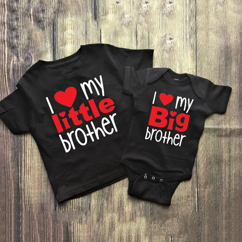 Matching Shirts Sibling Shirts Set of 2 I Love My Big Brother Little Brother Matching Sibling Shirts Baby Shower Gifts