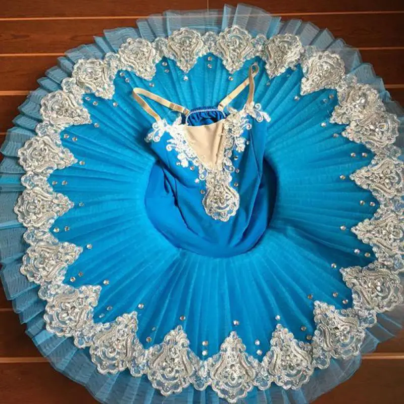 Professional Ballet Tutus Child Swan Lake Ballet Dance Clothes Girls Pancake Tutu Child Ballerina Figure Skating Dress Outfits