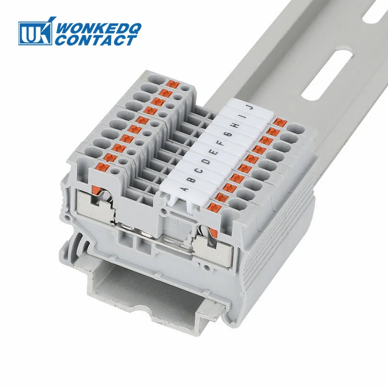 Pt 1,5-TW-PE Push-In Ground Feed-Through-Din-Rail-Klemmen block 1,5 mm² 1-in 2-Out-Stecker Draht elektrischer Stecker pt 1,5-TW-PE – Detail 6