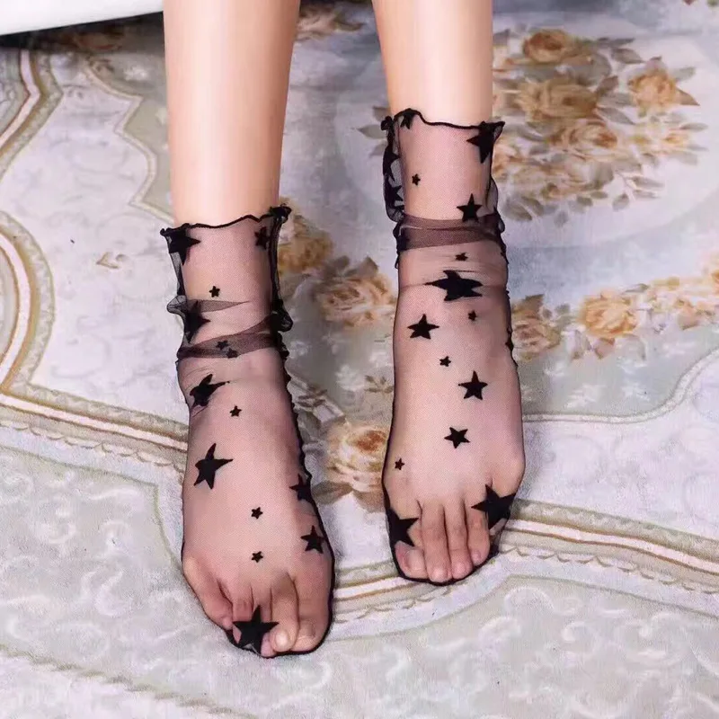 Invisible Boat Socks Silk Socks for Women Girls Low Cut Short Nylon Summer Transparent Socks Short Slippers Casual Fashion