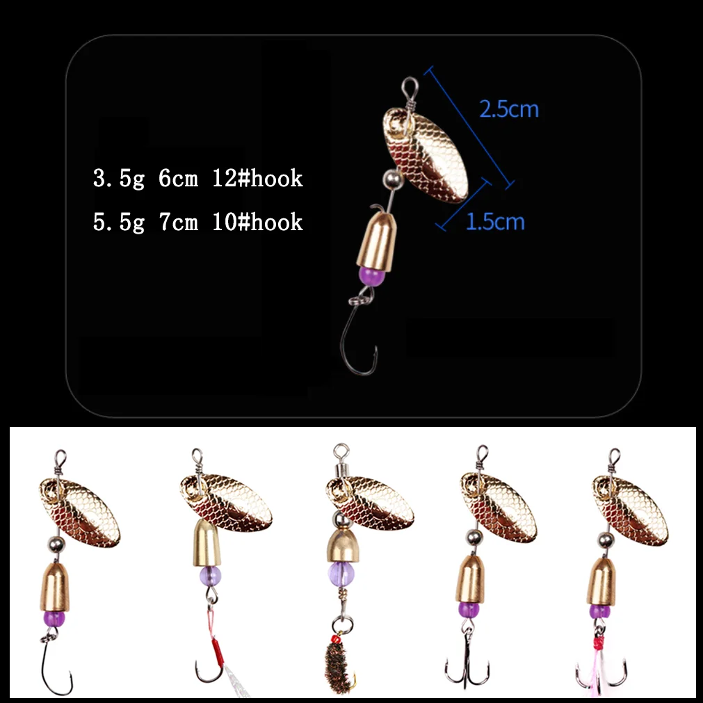 3.5g/5.5g Fish Wobbler Crank Spoon Feather Bionic Artificial Luya Fate Fly Bait Fishing Accessories Lure JIG Jibbait Spinner