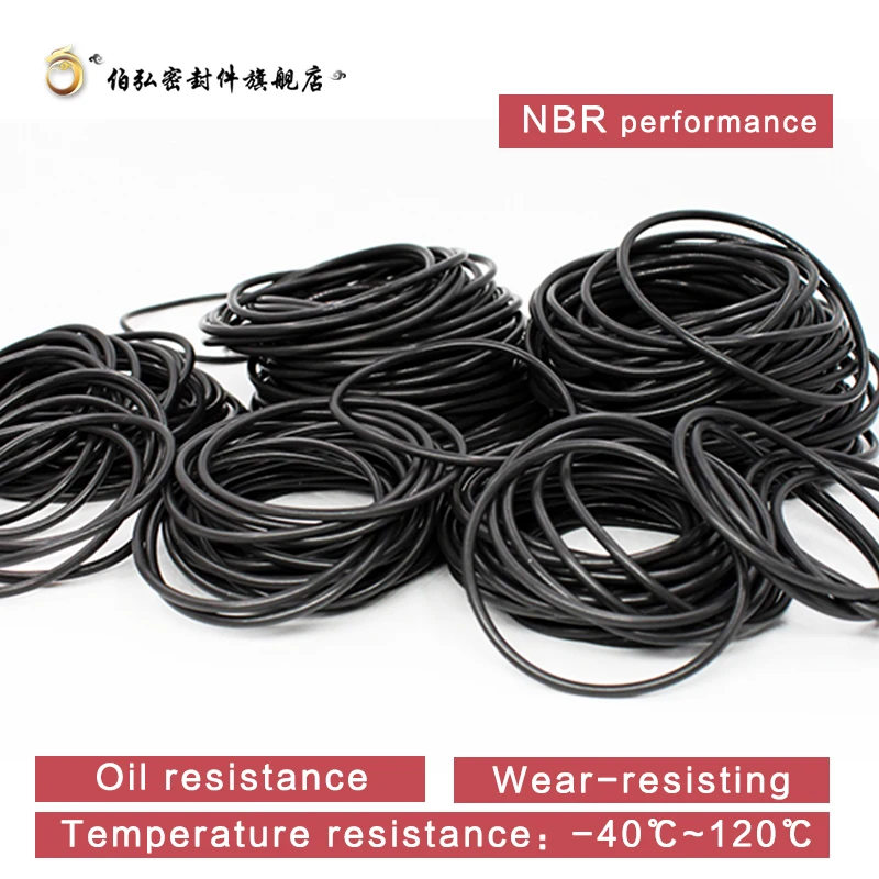 Nitrile Rubber O-Ring 1PCS/lot NBR Sealing CS 3.1mm OD105/110/120/125/130/140/150/160170/180/190mm O-Ring Seal Gasket Ring