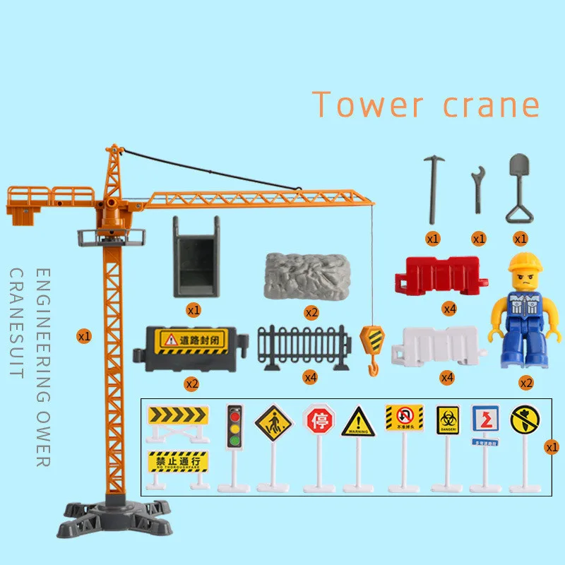 High-quality simulation tower crane model,1:100 crane toy, engineering set,free shipping for wholesale and retail