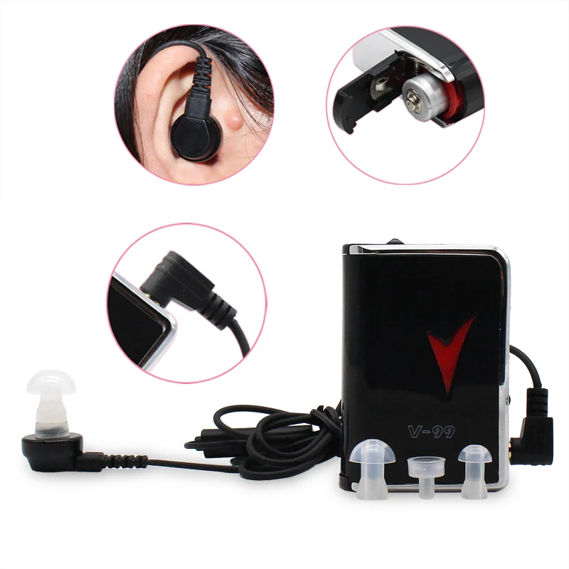 Rechargeable /battery Hearing Aid Sound Amplifier for Mild To Moderate Hearing Loss Adjustable Sound Voice Amplifier for Elderly