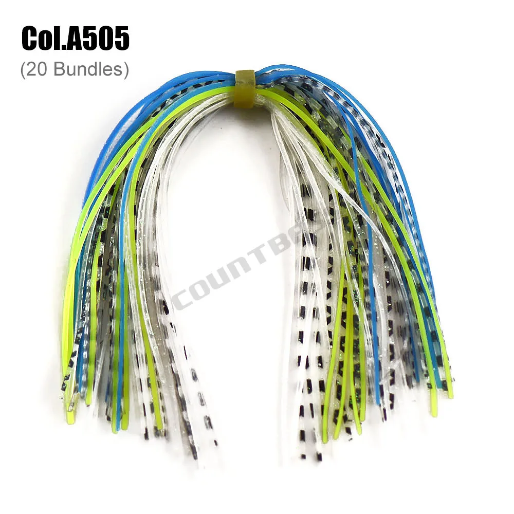 COUNTBASS 20 Bündel 50 Stränge Silikonröcke Angelzubehör, DIY Spinnerbatis Buzzbaits Gummi-Jig-Köder Tintenfischgummi – Detail 8