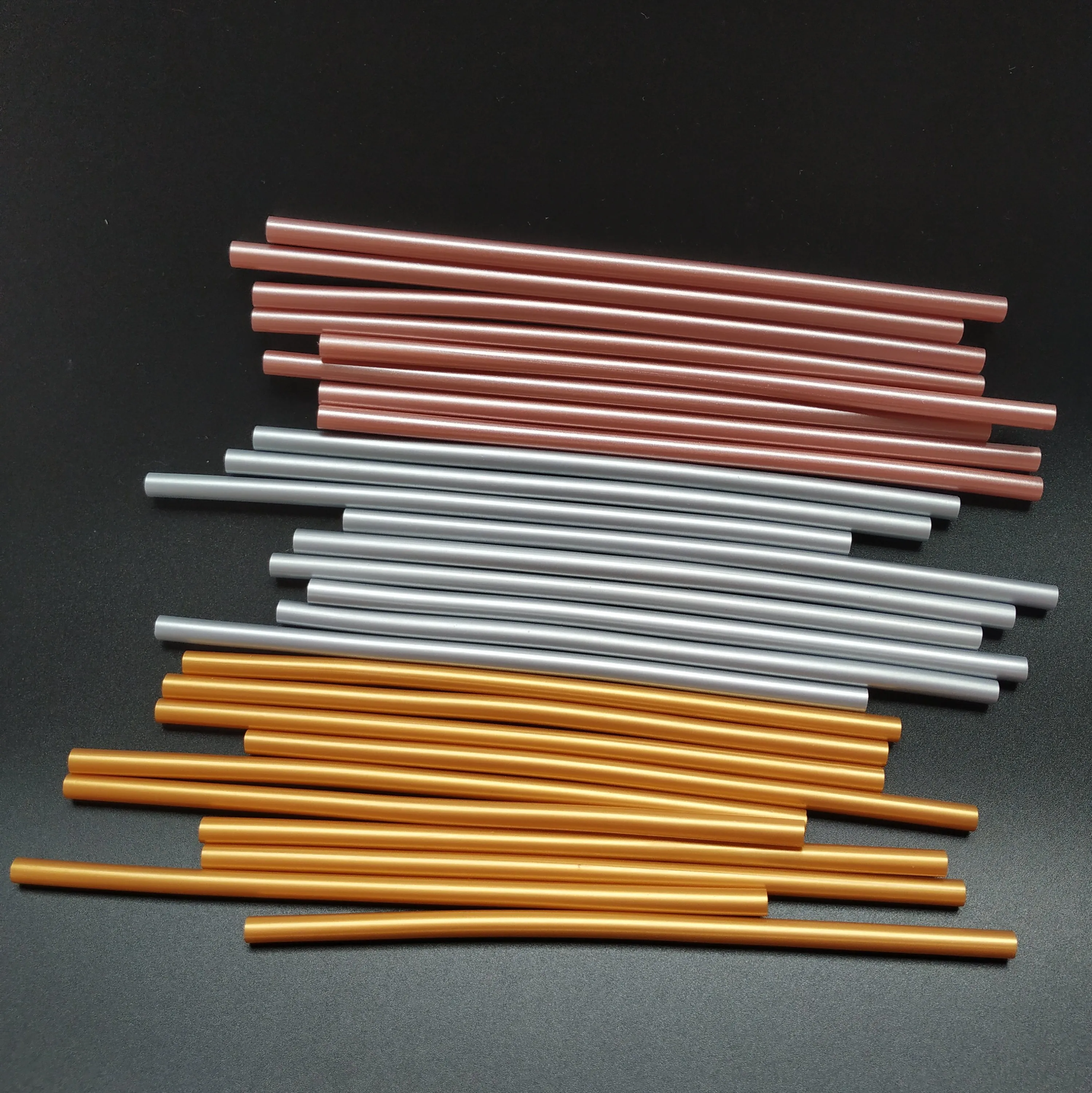 10Pcs Glue gun Hot melt adhesive Metallic Color glue stick Rose Gold Pure Gold and Silver Lacquer Wax Seal DIY Tools 7*200mm