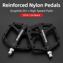 ROCKBROS Ultralight Sealed Bearings Bicycle Pedals Cycling Nylon MTB Road Bike Pedals Flat Platform Bicycle Parts Accessories