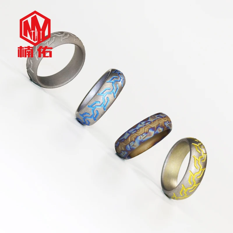 Handmade Titanium Alloy Ring For Men And Women EDC Outdoor Pocket Tool Tail Ring Gift Ring Magic Ring