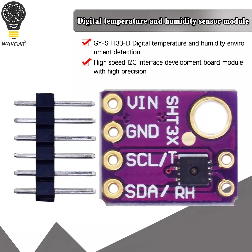 Original I2C interface SHT30 SHT30-D Digital Output Temperature Humidity Sensor Accuracy Breakout Weather SHT30-DIS For Arduino