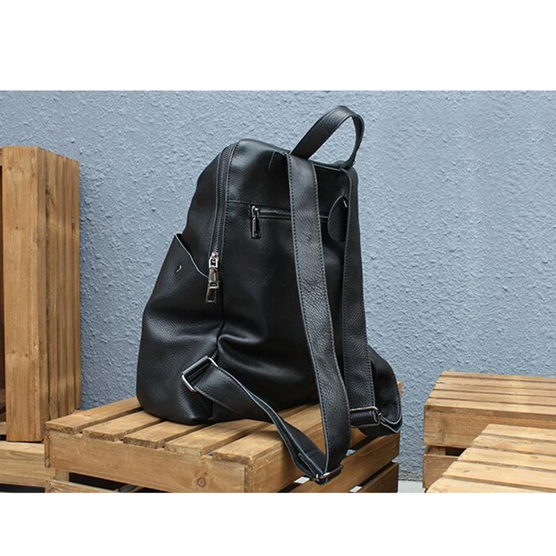 Women Genuine Leather Backpack HOT SALE Anti Theft Backpack Big Design Backpacks Women High Quality Travel Backpack with Purse