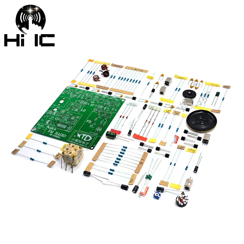 FM DIY วิทยุอิเล็กทรอนิกส์การเรียนรู้ประกอบชุดอะไหล่ออกอากาศวิทยุชุดการฝึกอบรม Fully Discrete เครื่องรับวิทยุ