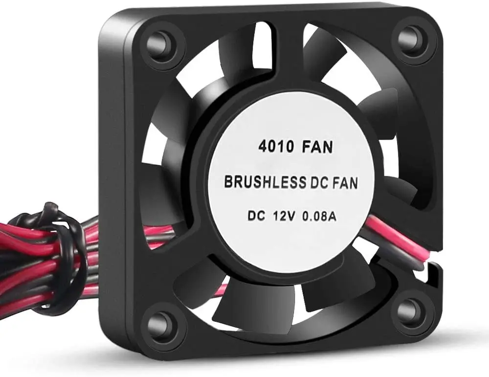 3D Printer 4010 Cooling Fan Oil Bearing Blower Fan DC 12V Brushless Cooling Fan with 2 Pin Terminal for MK7 MK8 CPU Chip